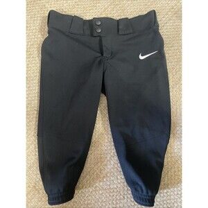 Nike Girls Softball Pants Vapor Select Snap Pocket Black Size XS AV6833-010